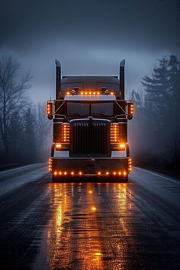 Premium Photo _ Front view of truck in low lights.jpg