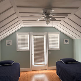 Loft in  in Ocean Isle Beach, NC coastal home before we installed plantation shutters.
