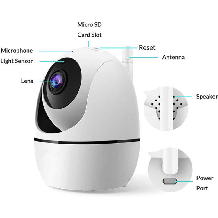 Miniatura: Camera Bidirecional Wifi ,visão Noturna,sensor Movimento,voz