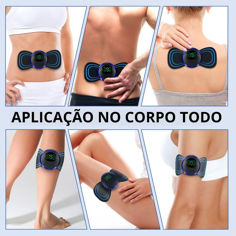 Miniatura: Massageador Portátil Recarregável Dor Pescoço Coluna Pernas