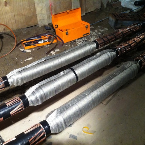 prysmian accessories installed 66kV Fluid filled straight joints, stop joints, trifurcating joints outdoor terminations. Ericsson accessories installed 66kV transition joints. Pfisterer accessories installed 66kV Pfisterer MSA joints, Pfisterer Connex plugs. Dianichi accessories installed 66kV fluid filled straight joints, outdoor terminations. Hitachi accessories installed 66kV fluid filled straight joints, outdoor terminations. Nexans accessories installed 110kV outdoor terminations.