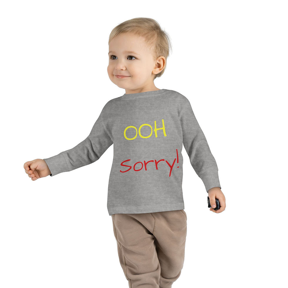 Thumbnail: Toddler long sleeve "OOH Sorry! Ion Don't Know Dat!" Funny Twin Quote