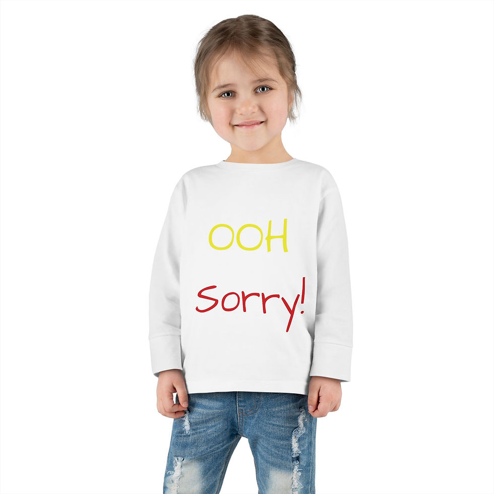 Thumbnail: Toddler long sleeve "OOH Sorry! Ion Don't Know Dat!" Funny Twin Quote
