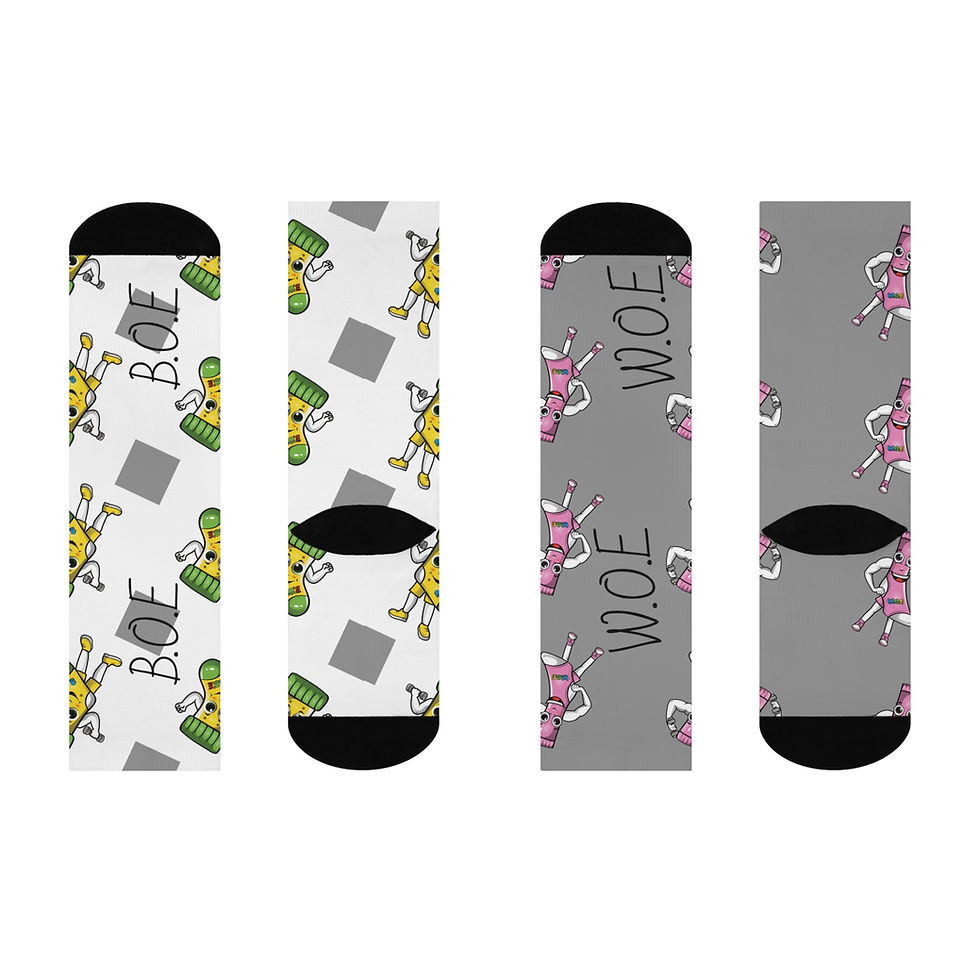サムネイル： Crew Socks - W O E and B O E for Leg Day Pop