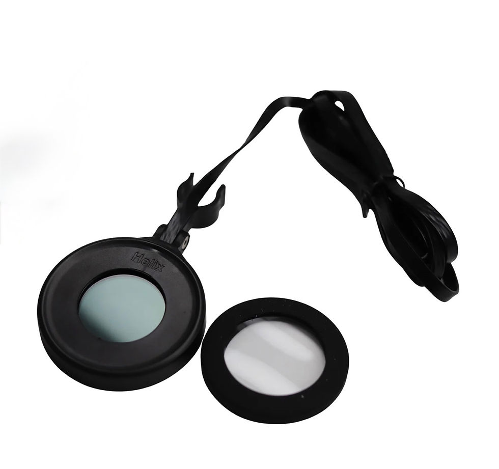 Miniatura: Lente de estilista con oscurecimiento automático, aumento y luz.