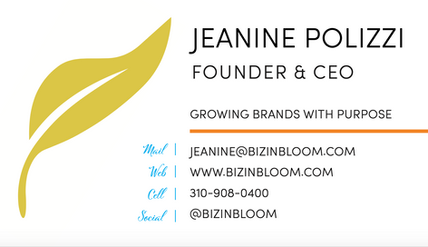 Biz in Bloom business card