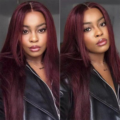 Thumbnail: Lace Wig Hair Wigs 13*4 Ladies Long Straight Hair Light Golden High Temperature