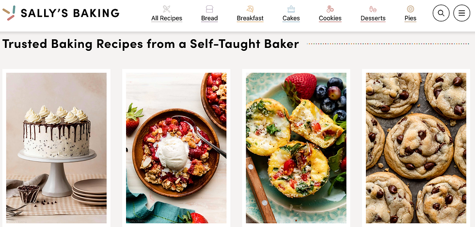 While mostly focused on desserts, she also shares amazing breakfast and bread recipes.