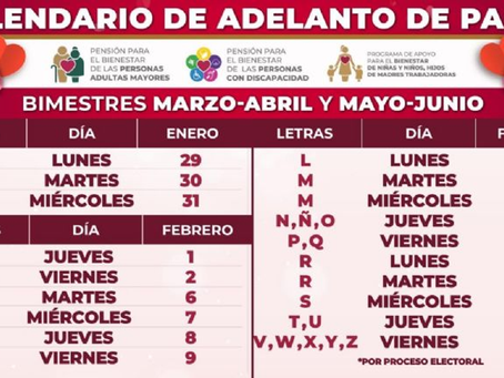 Inicio de pagos dobles de la pensión Bienestar para personas adultas mayores