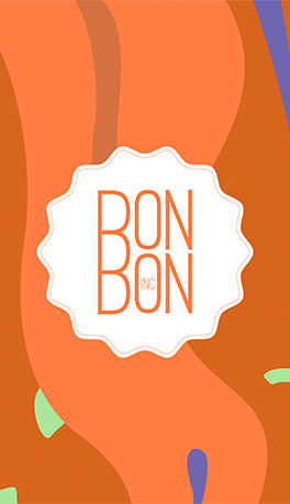 Bonbon Inc. playful visual identity applied across brand materials