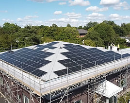 Drop image of finished solar installation. 