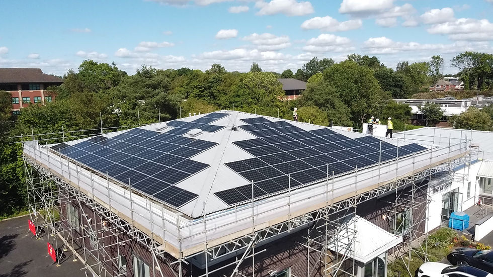 Drop image of finished solar installation.