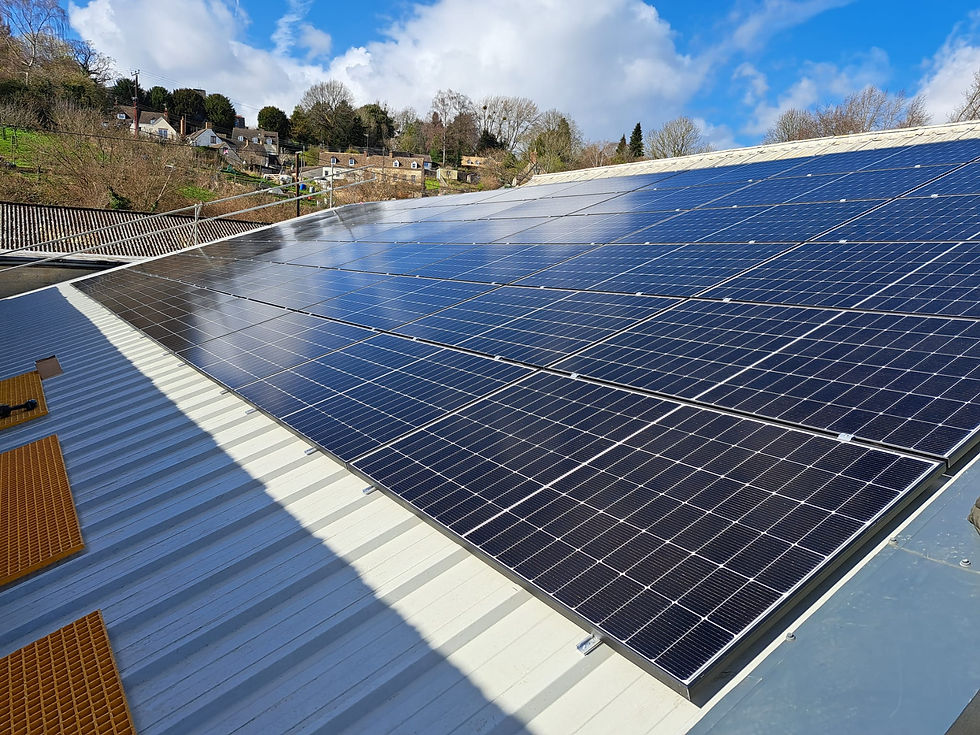 Installed solar array.