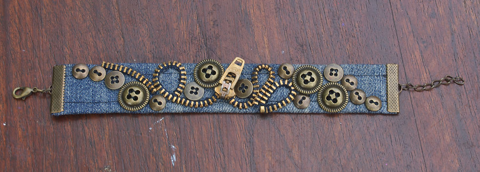 Thumbnail: Recycled denim bracelet