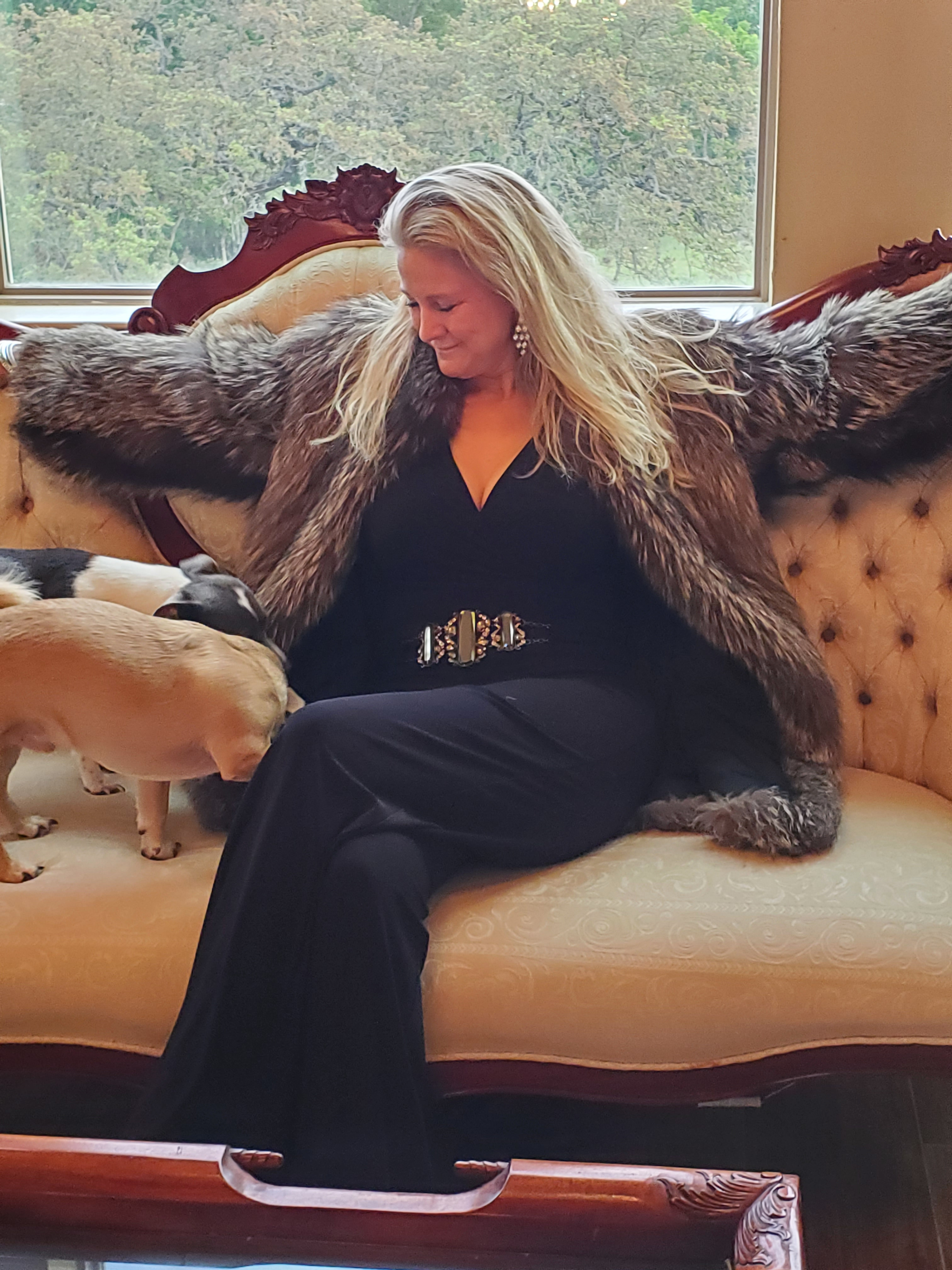 Stunning Silver Fox Fur Coat