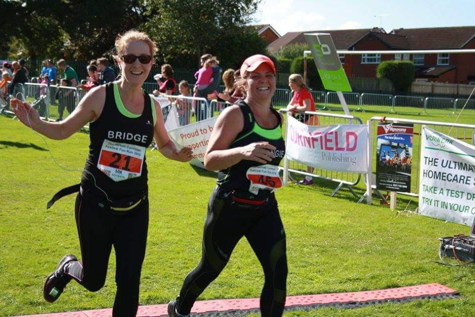 Crossing the finish line together!