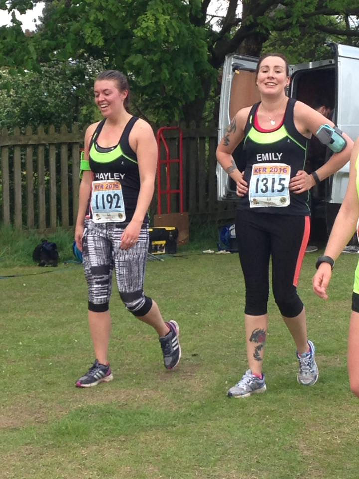 sprint finish tiredness!