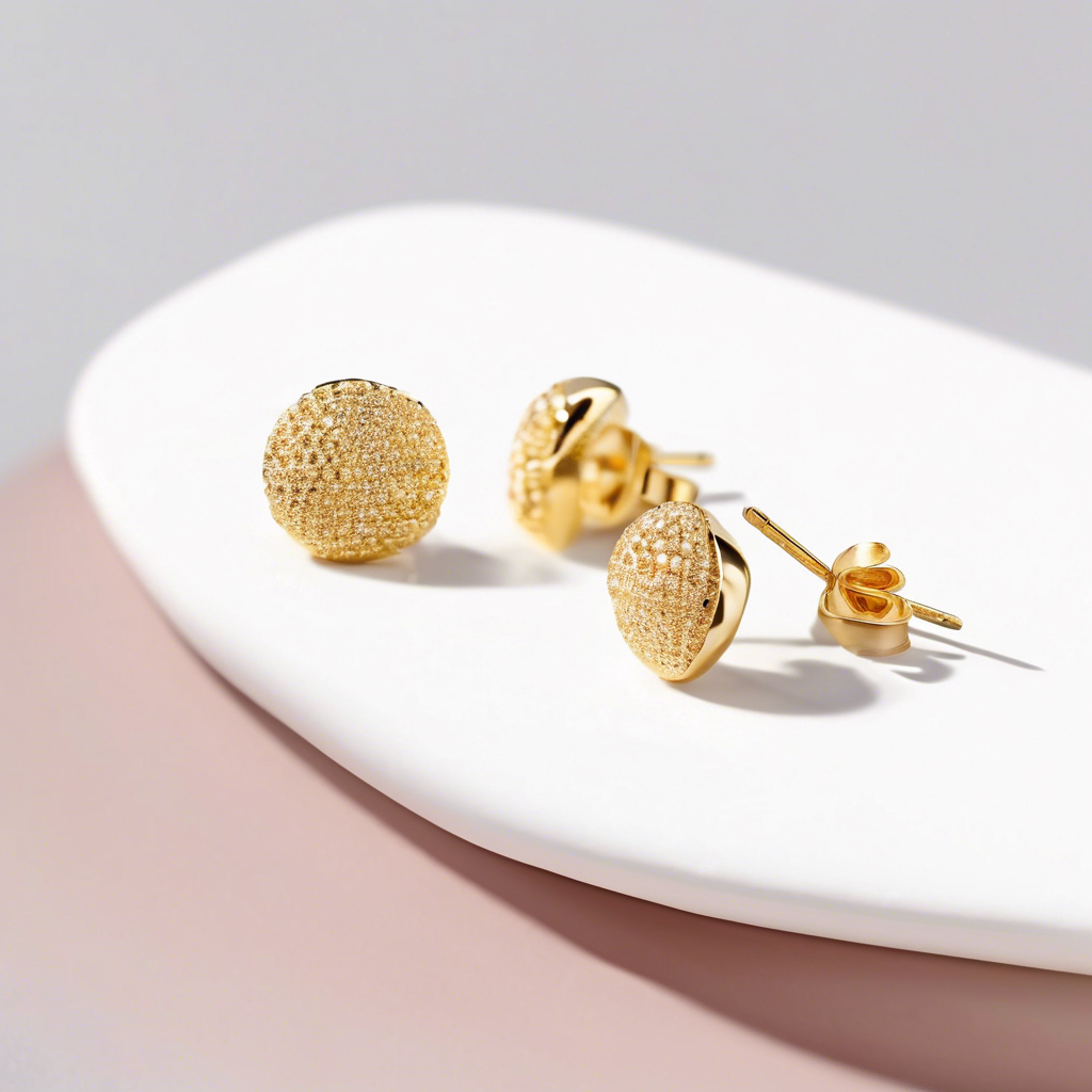스터드 금귀걸이
