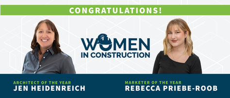Jen Heidenreich and Rebecca Priebe-Roob Recognized as Women in Construction Honorees by The Daily Reporter