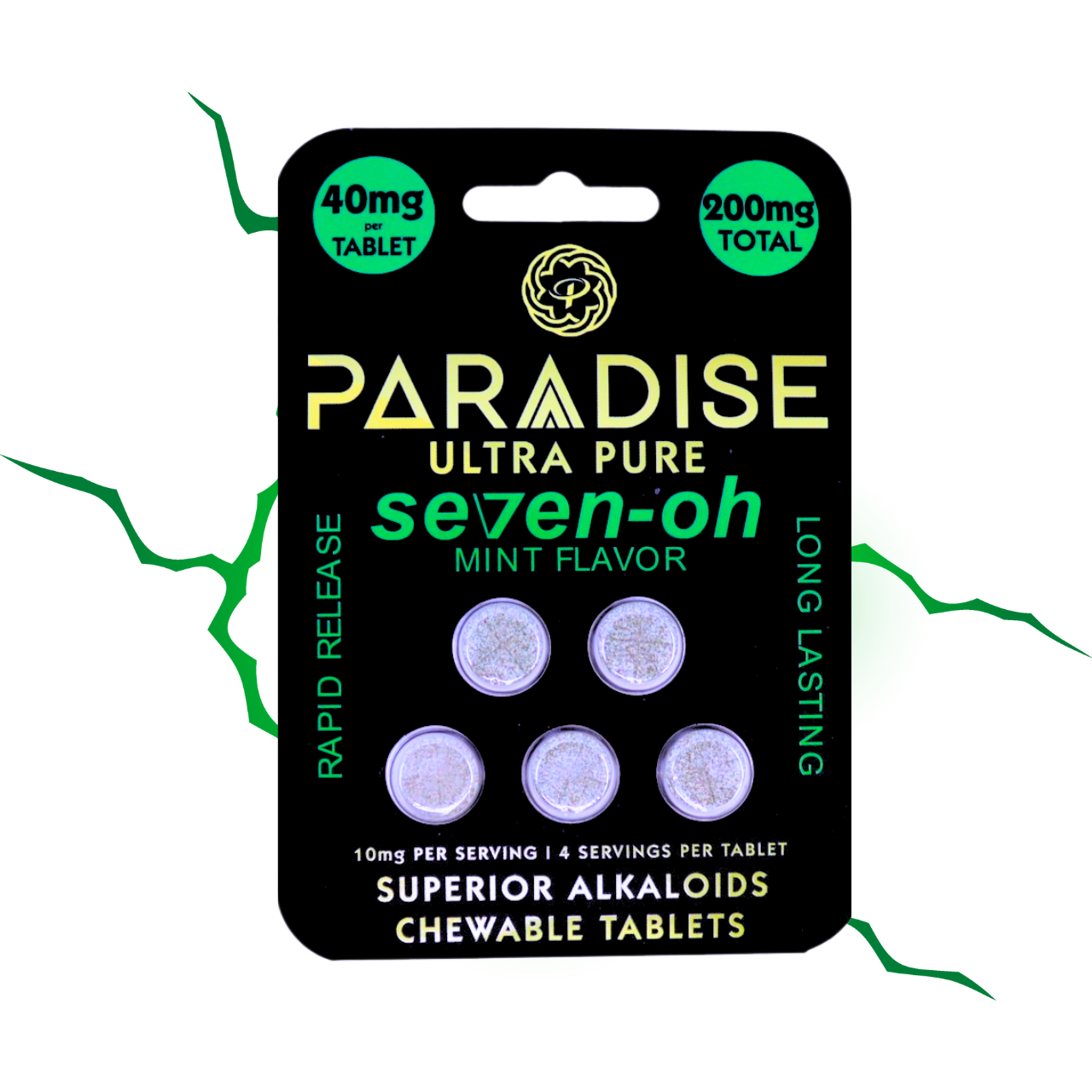 PARADISE ULTRA PURE SEVEN-OH 5CT 40MG CHEWABLE TABLET (1CT)