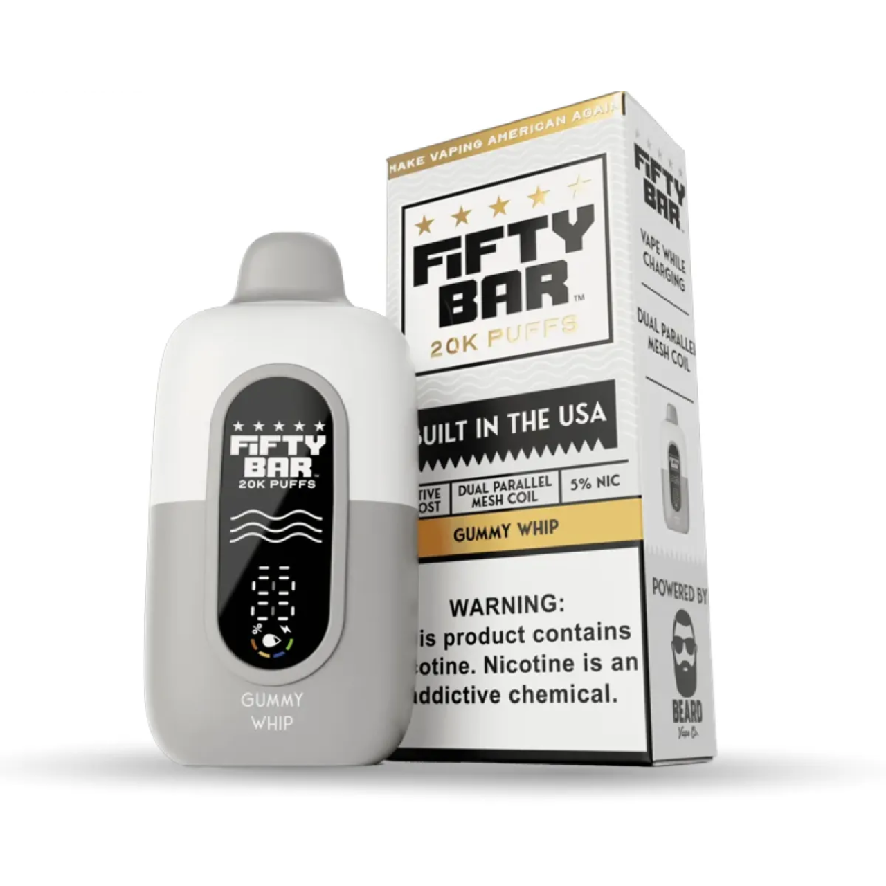 FIFTY BAR POWERD BY BEARD VAPE CO. 18ML 20,000 PUFFS