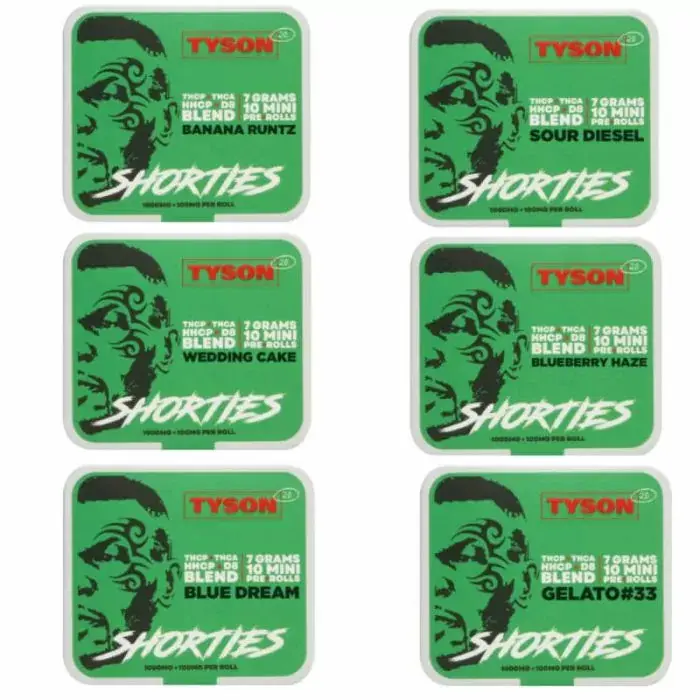 Tyson 2.0 - Delta 8 - 1000 mg - Shorties