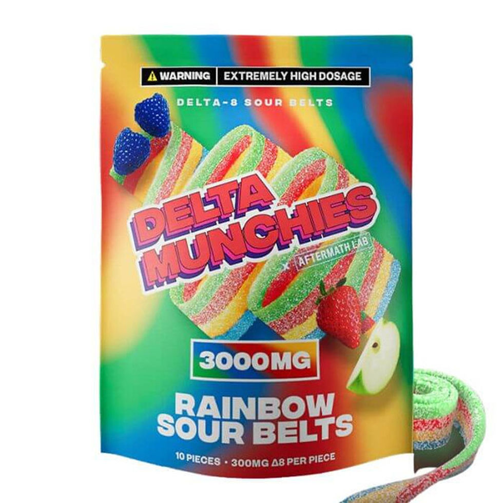 Thumbnail: Delta Munchies Delta 8 THC Gummies Sour Belts