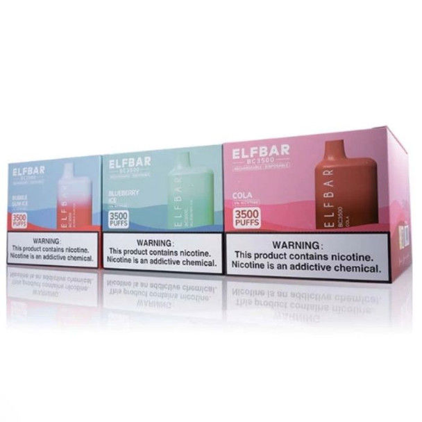 Thumbnail: Elf Bar BC3500 Rechargeable Disposable Vape Pen - 3500 Puffs