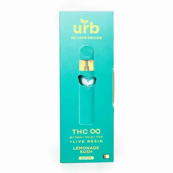 Thumbnail: Urb Infinity Live Resin Delta 8+Thc-H+Thc-P+Thc-JD Disposable - 3 Gram