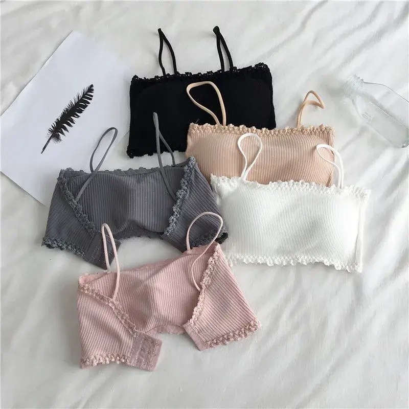 Women's Cotton Bra Female Tube Top Bra Women's Suspender Underwear Beautiful