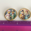 Thumbnail: Set of 4 Easter Mini Dollhouse Ceramic Plates, Anthropomorphic Bunnies, Chicks