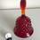 Thumbnail: Vintage Fenton Ruby Red / Amberina Hobnail Bell, Vintage Red Glass Decor