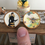 Thumbnail: Set of 2 Mini Dollhouse 1:12 Ceramic Decorative Bee Plates in 2 Different Styles
