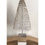 Thumbnail: 11 Inch, White Flocked, Gold Glittered White Brush Tree with Clear Acrylic Base
