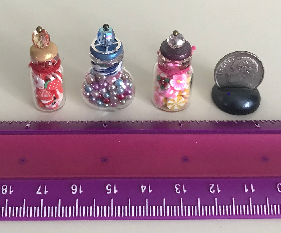 Thumbnail: One, 1:12 Mini Dollhouse Alice in Wonderland Glass Sweets Jar in 3 Styles