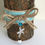 Thumbnail: Beach Décor, Set of 3 Rustic Tea Light Candle Holders with Ribbon and Charms