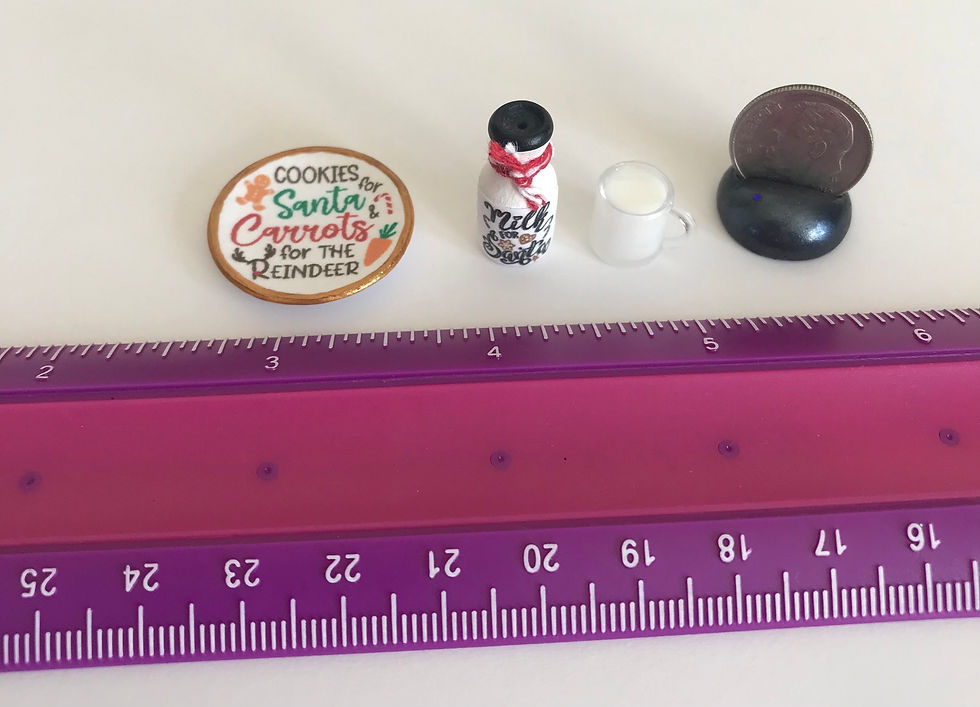 Thumbnail: Dollhouse Christmas Miniature Cookies for Santa Ceramic Plate, 1:12 Kitchen