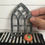 Thumbnail: Set, Mini Dollhouse Halloween Black Catherdral Window & Warty Orange Pumpkin