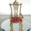 Thumbnail: Hansson 1:12 Mini Dollhouse Red and Gold Chinoiserie Chair with Arms