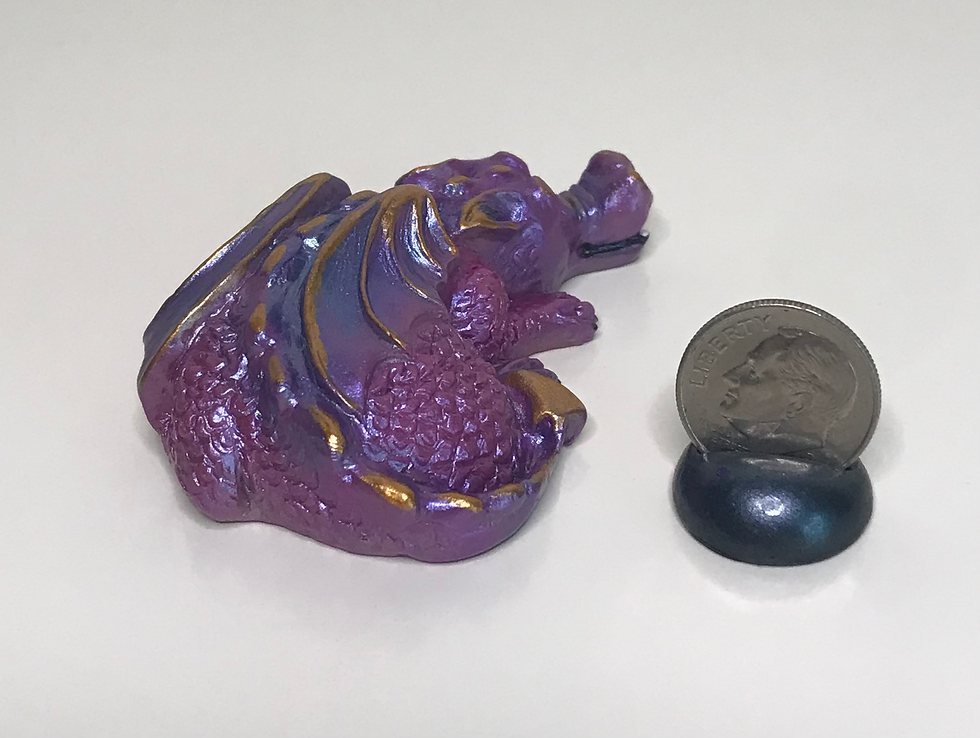 Thumbnail: Miniature Dollhouse Handmade Baby Dragon Figurine, Mini Dollhouse Curiosities