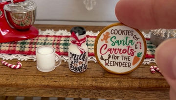 Thumbnail: Dollhouse Christmas Miniature Cookies for Santa Ceramic Plate, 1:12 Kitchen