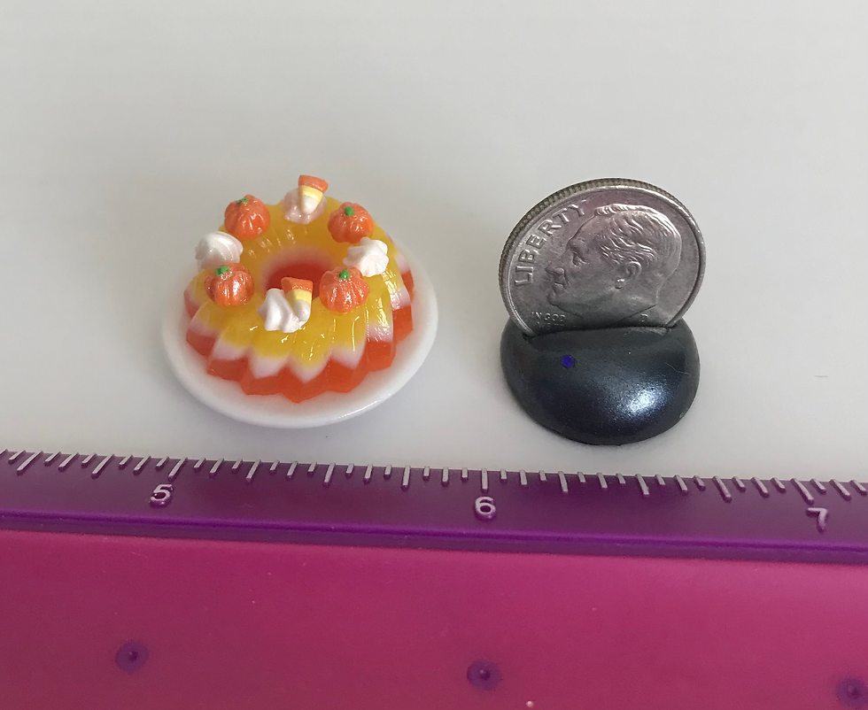 Thumbnail: Mini Dollhouse, 1:12 Halloween Candy Corn Jello Mold, Mini Sweets Decor