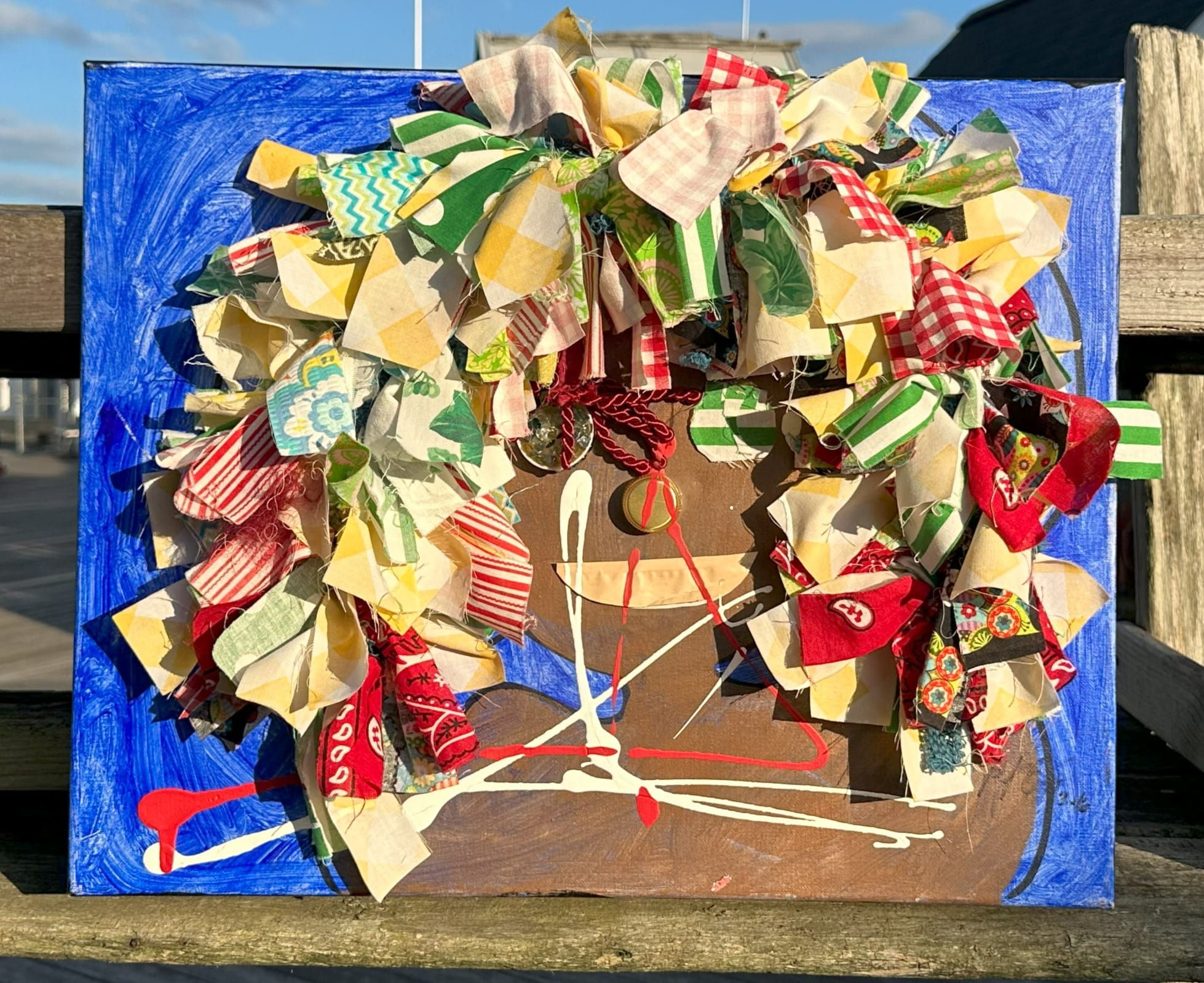 My Black Raggedy Ann – 16x29” Mixed Media Canvas Artwork | Contemporary Art