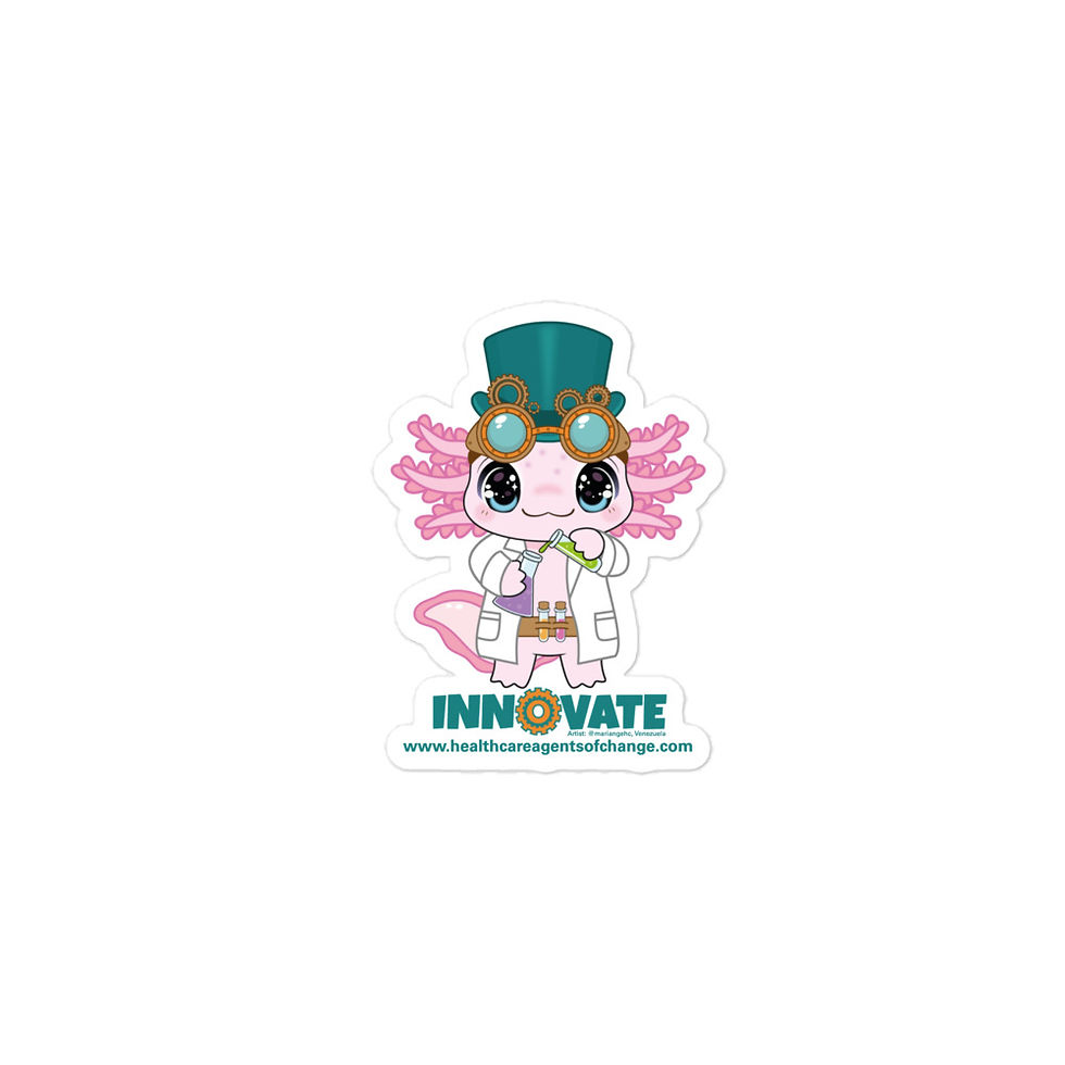 Thumbnail: Innovate Axolotl with Logo Bubble-free stickers