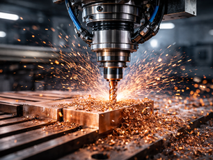 Une machine CNC en pleine action