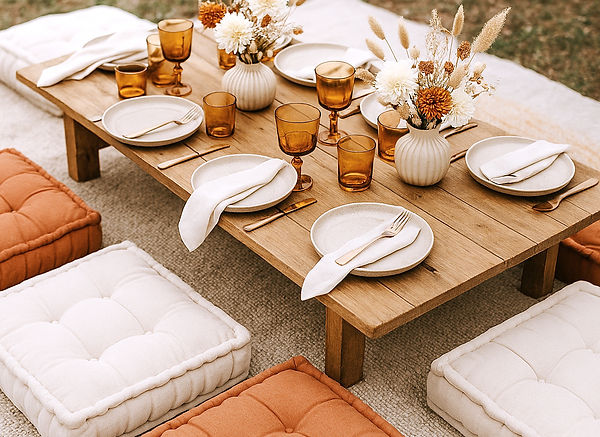 picnic dinner for friends in the Melbourne Botanical Garden, Australia