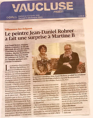Jean-Daniel Rohrer rend visite à Martine Barthélémy