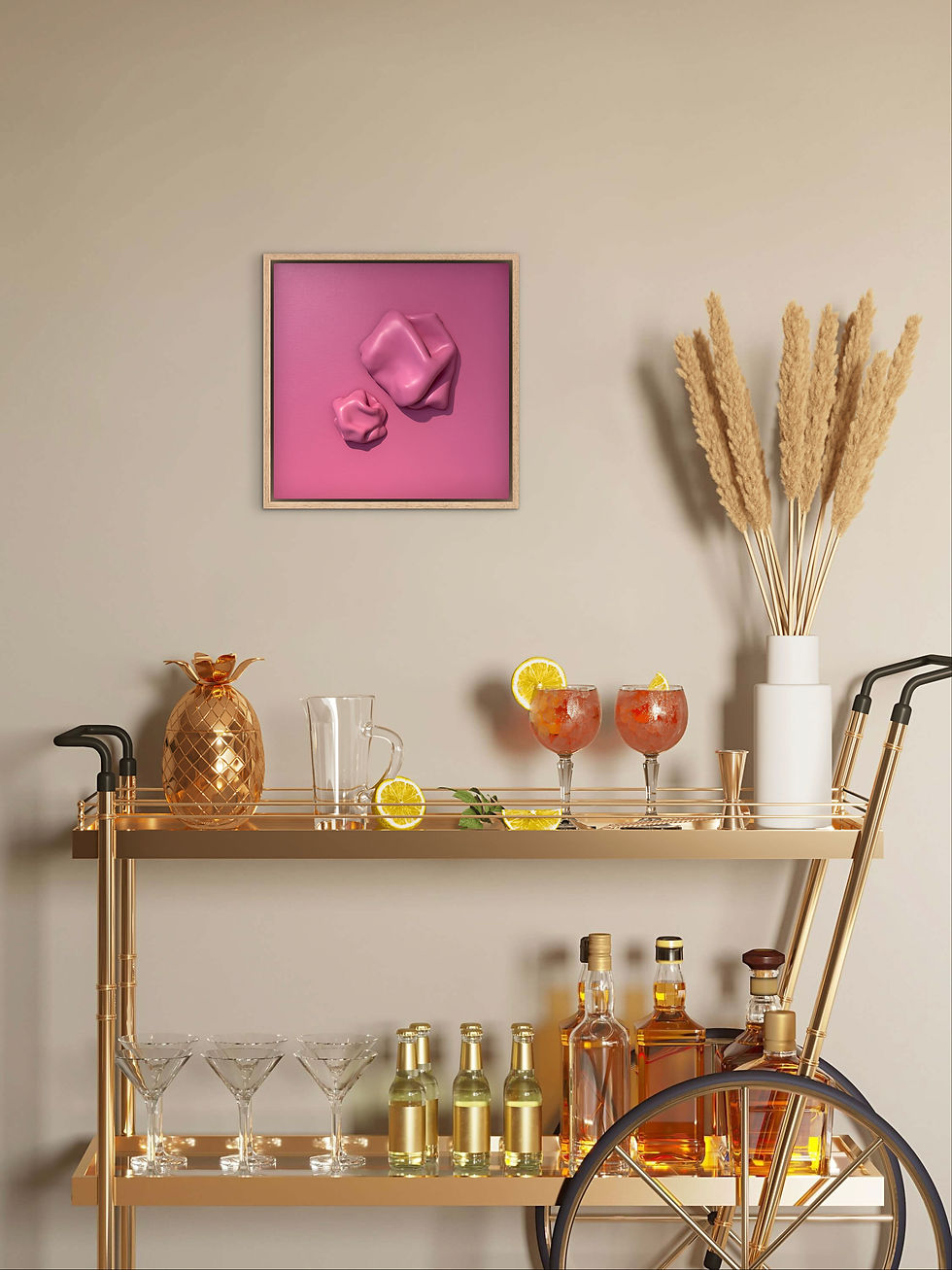 3D Kunstwerk pink Impression