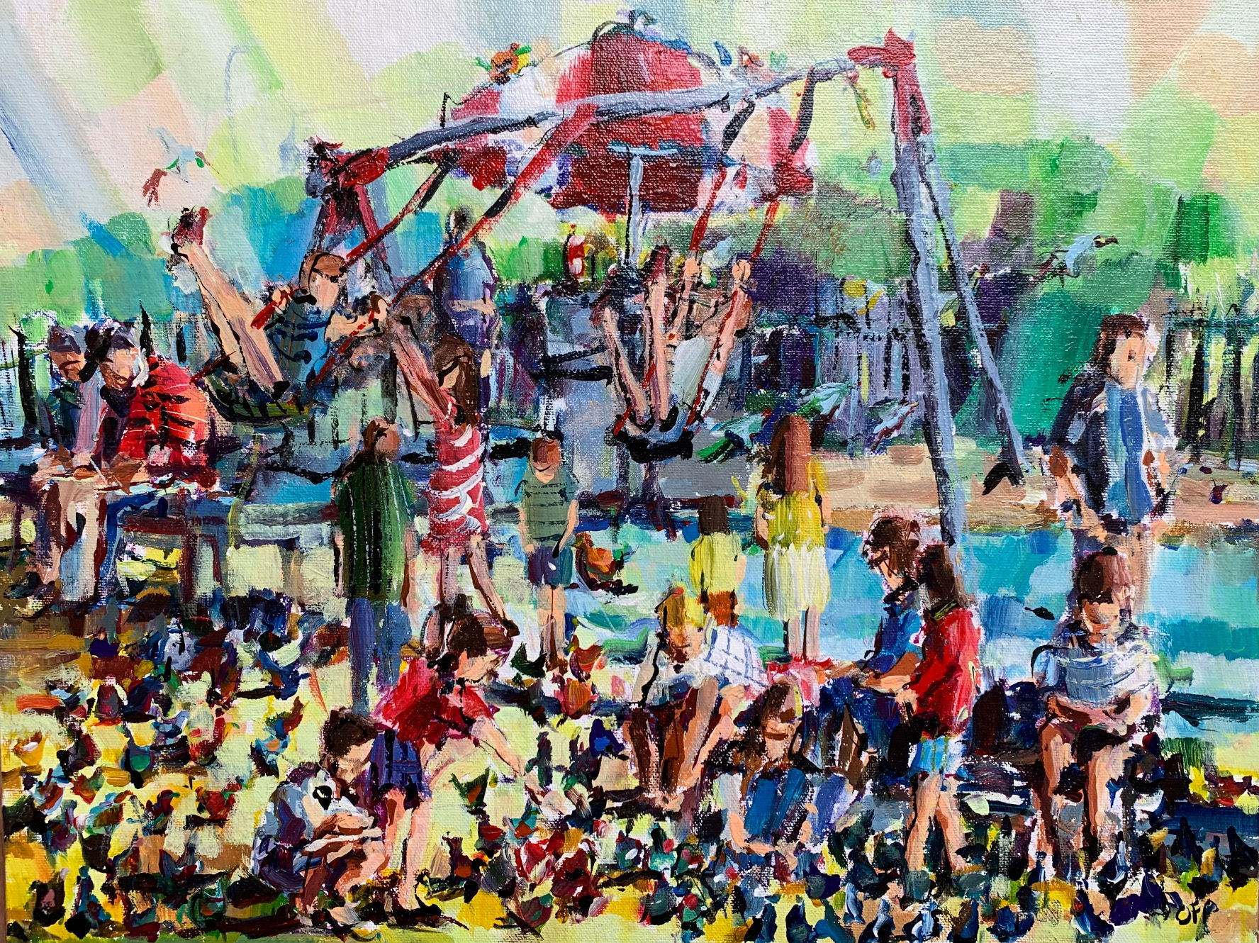 Olivia Pilling 'Feeding the Birds at the Park'