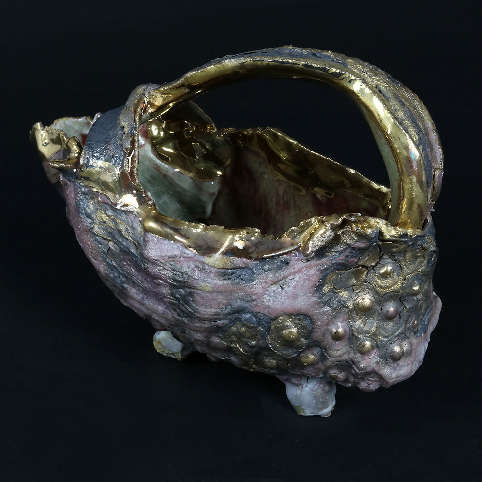 Thumbnail: Eddie Curtis 'Katakuchi with strap handle with gold lustre'